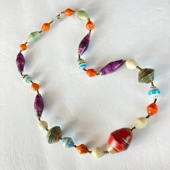 Teng Yue paper bead necklace - Picture 2 of 8